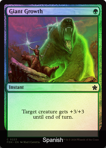 Giant Growth Foil [Spanish]