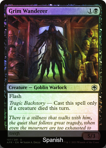 Grim Wanderer Foil [Spanish]