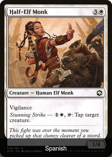 Half-Elf Monk [Spanish]