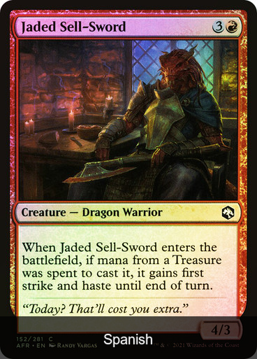 Jaded Sell-Sword Foil [Spanish]
