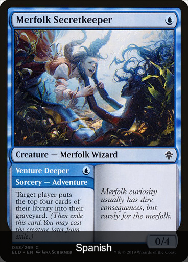 Merfolk Secretkeeper // Venture Deeper [Spanish]