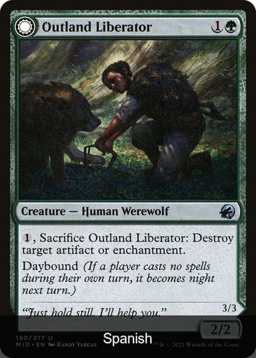 Outland Liberator // Frenzied Trapbreaker [Spanish]