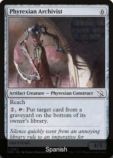 Phyrexian Archivist [Spanish]
