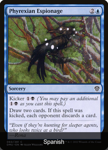 Phyrexian Espionage [Spanish]
