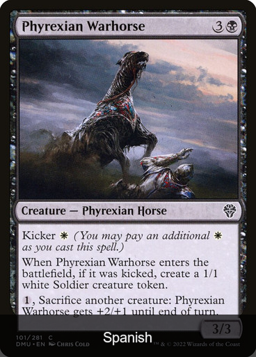 Phyrexian Warhorse [Spanish]