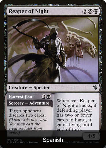 Reaper of Night // Harvest Fear [Spanish]