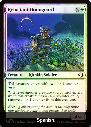 Reluctant Dounguard (Default) Foil [Spanish]