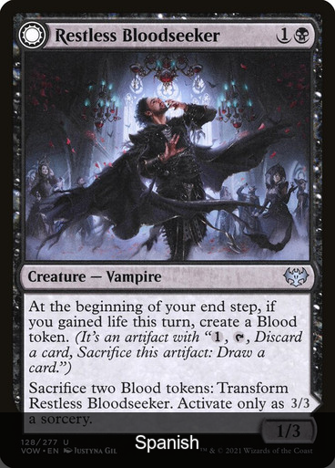 Restless Bloodseeker // Bloodsoaked Reveler [Spanish]