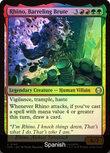 Rhino, Barreling Brute Foil [Spanish]