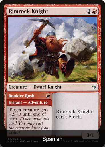 Rimrock Knight // Boulder Rush [Spanish]