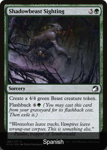 Shadowbeast Sighting [Spanish]