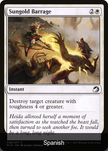 Sungold Barrage [Spanish]