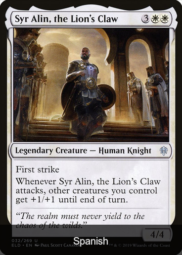 Syr Alin, the Lion's Claw [Spanish]