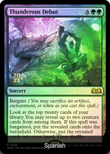 Thunderous Debut (Prerelease) Foil [Spanish]
