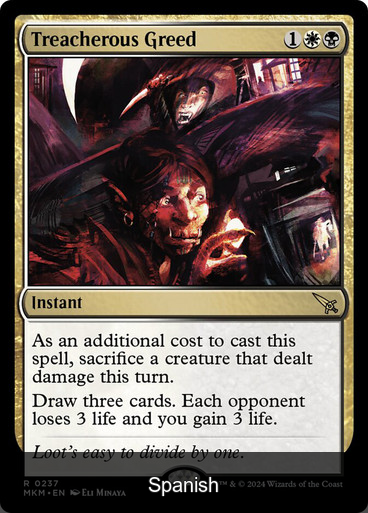 Treacherous Greed [Spanish]