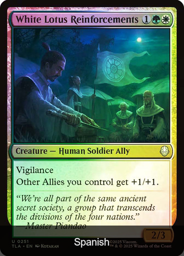 White Lotus Reinforcements Foil [Spanish]