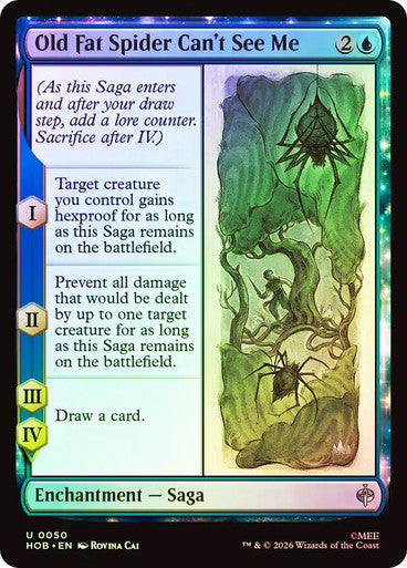Old Fat Spider Can't See Me Foil