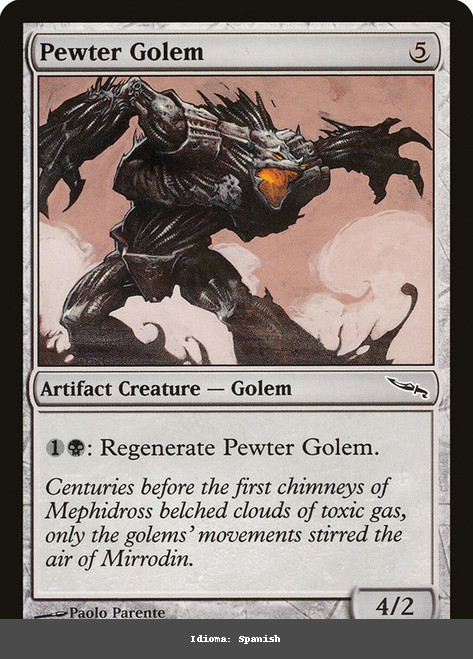 Pewter Golem - Spanish