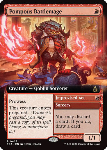 Pompous Battlemage // Improvised Act (Extended Art)