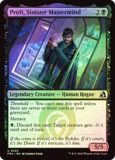 Proft, Sinister Mastermind Foil