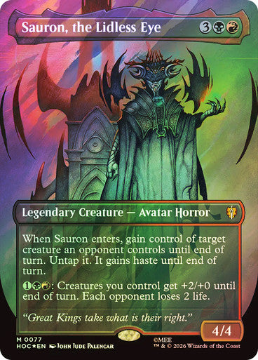 Sauron, the Lidless Eye (Borderless) Surge Foil