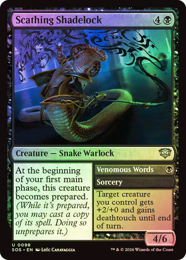 Scathing Shadelock // Venomous Words Foil