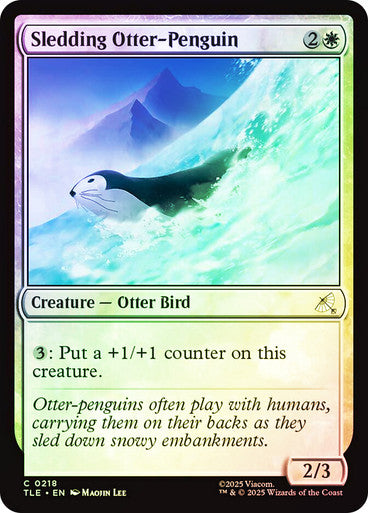 Sledding Otter-Penguin Foil