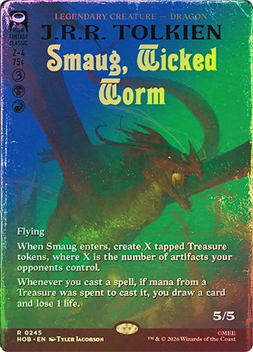 Smaug, Wicked Worm (Borderless) Foil