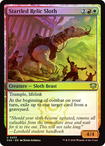 Startled Relic Sloth Foil