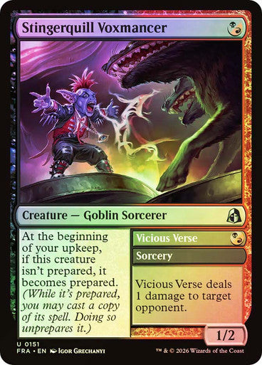 Stingerquill Voxmancer // Vicious Verse Foil