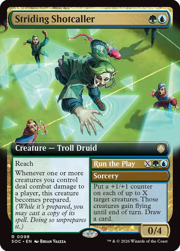Striding Shotcaller // Run the Play (Extended Art)