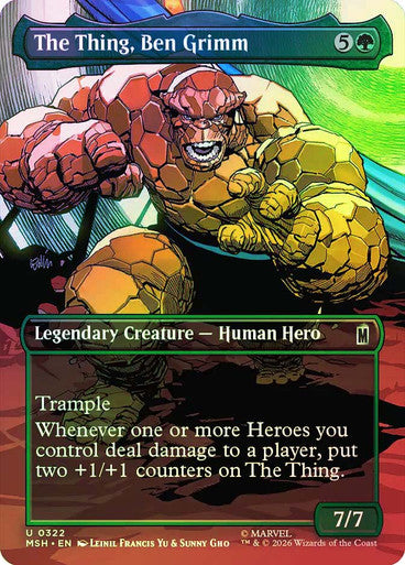 The Thing, Ben Grimm (Borderless) Foil