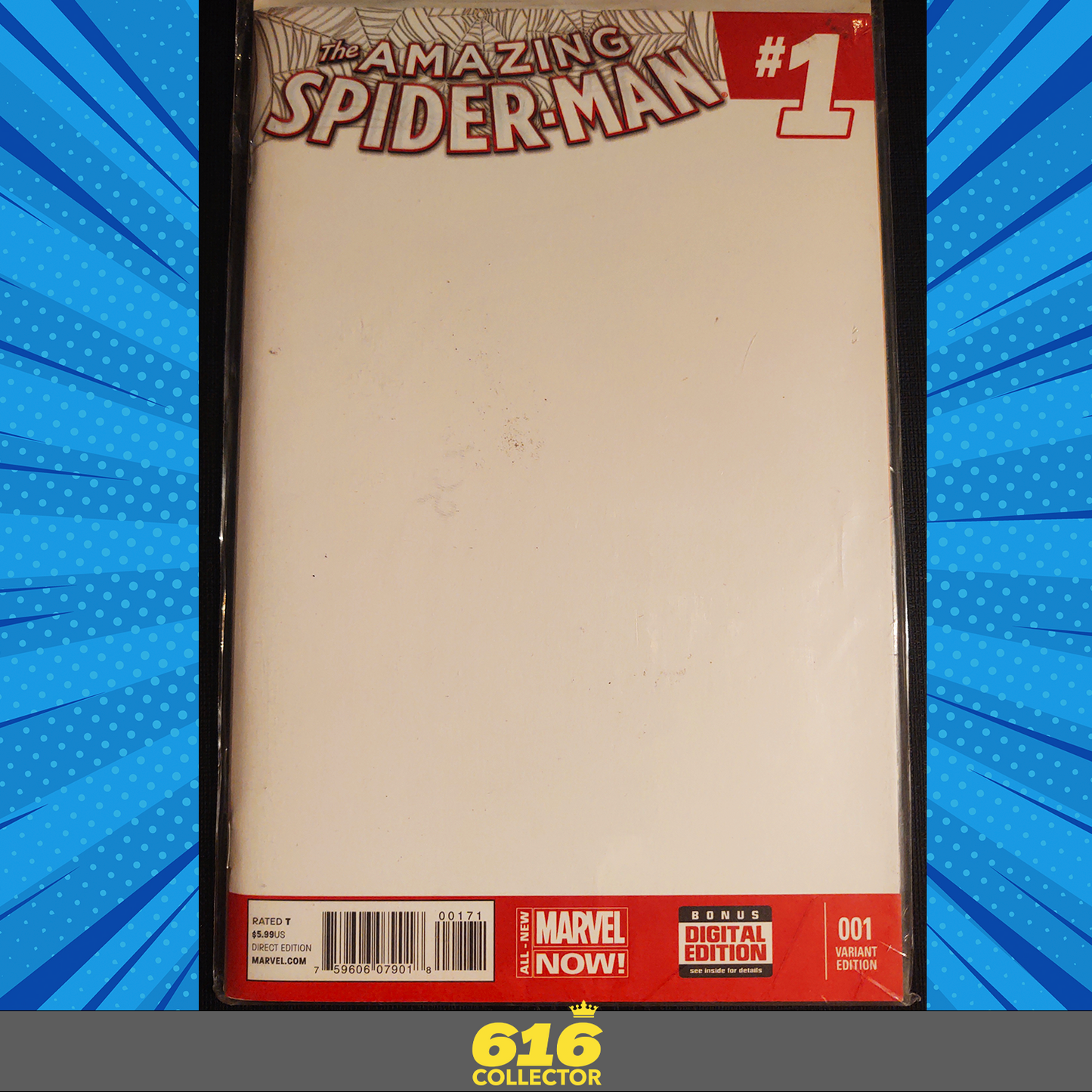 The Amazing Spider-Man #1 Blank Cover (2014) 1st SILK