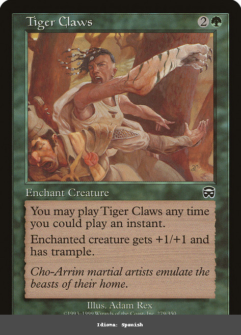 Tiger Claws - Spanish