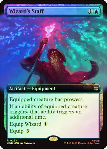 Wizard's Staff (Extended Art) Foil