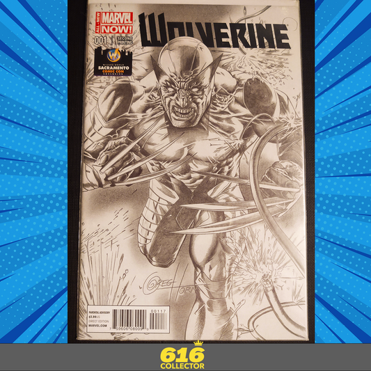 Wolverine #1 Wizard World Sacramento Cover (2013) Greg Horn SKETCH Cover